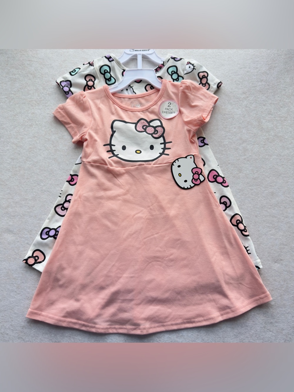 Hello Kitty Toddler Girls 2-Pack Short Sleeve Dresses Size 4 NWT NEW